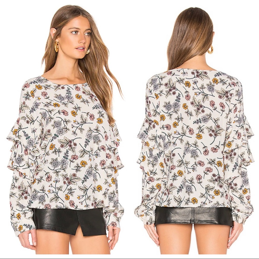 Sanctuary Tilly Flounce Sleeve Blouse